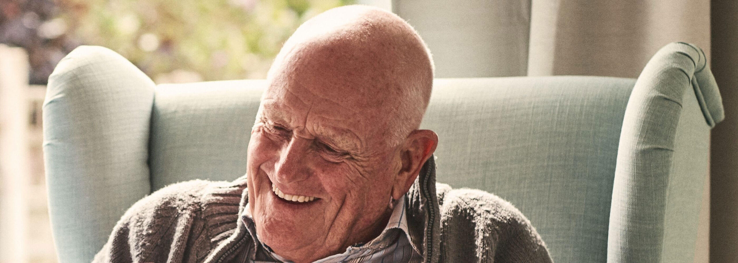 Accommodation-Marshview Elderly Man Smiling - Marshview Care Home Hailsham